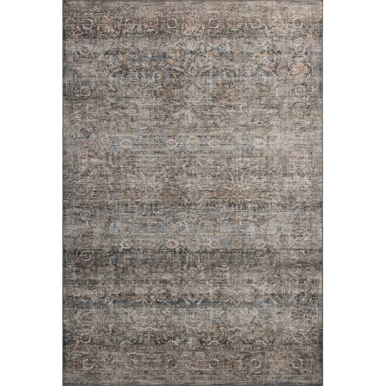Amber Lewis x Loloi Amber Lewis x Loloi Machine Washable Josie Dove / Gold Area Rug