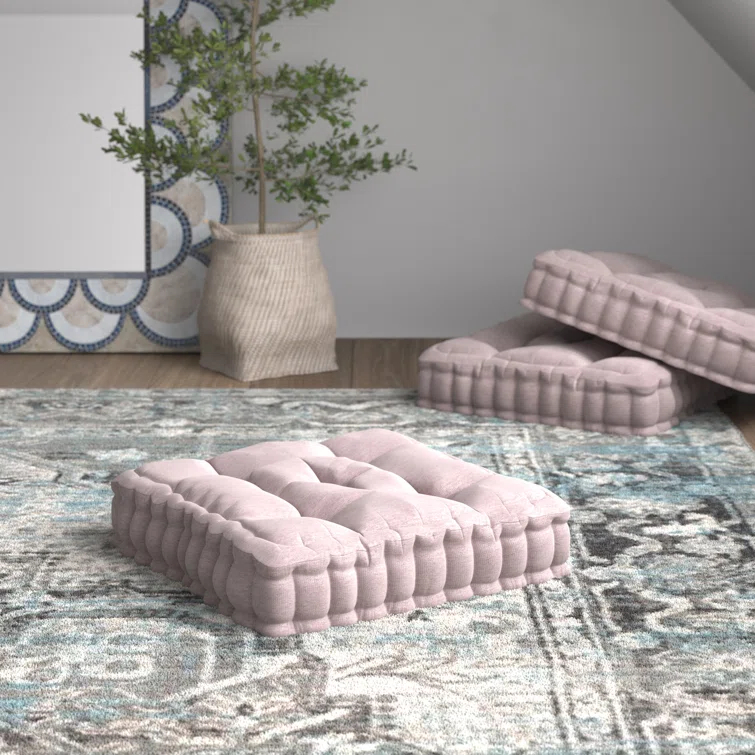 Intelligent Design Azza Poly Chenille Square Floor Pillow Cushion