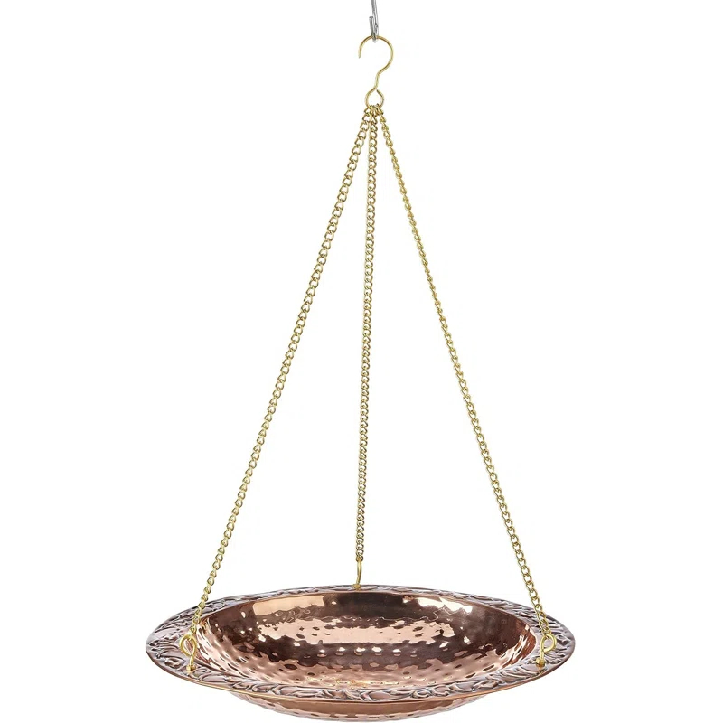 Fleur De Lis Living Heenan Copper Mosaic Birdbath