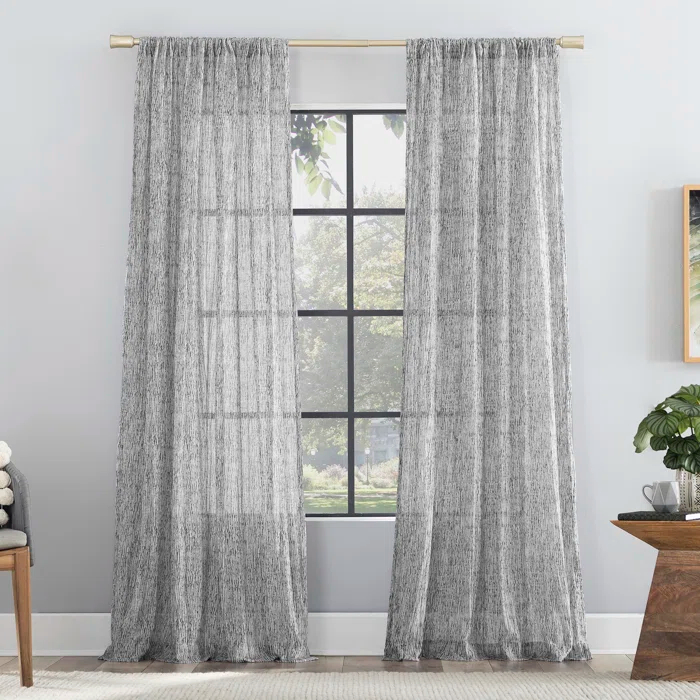 Scott Living Scott Living Tulin Watercolor Print Sheer Rod Pocket Curtain Panel