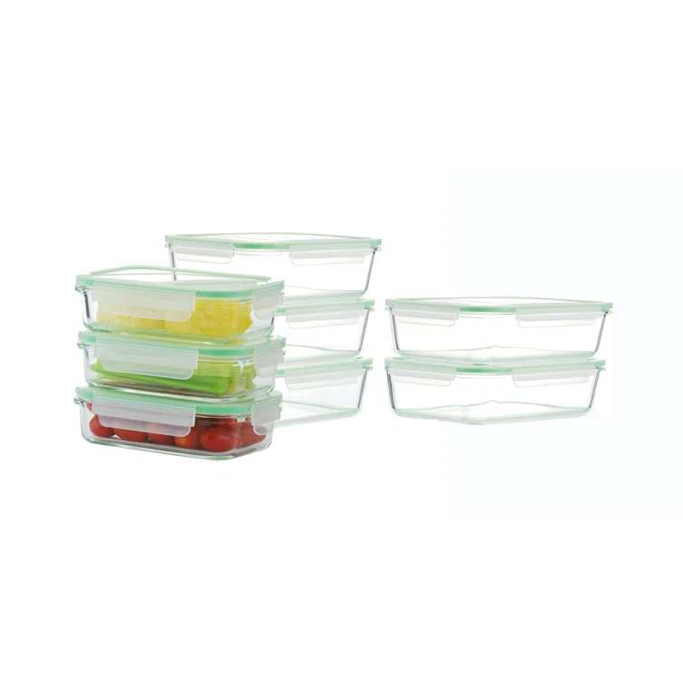 Kinetic 16PC Rectangular Food Storage Container (Set of 8)