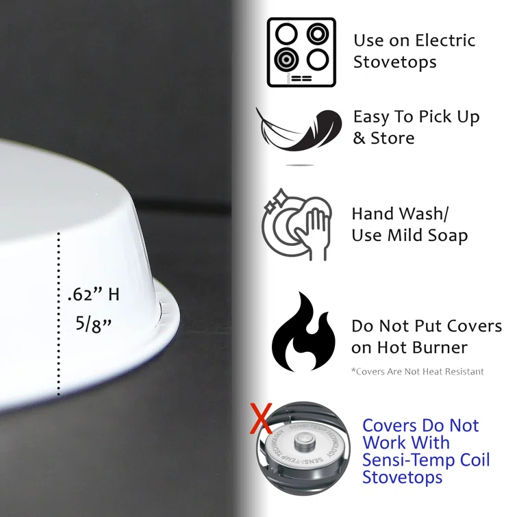 Reston Lloyd Reston Lloyd Electric Stove Cooktop Burner Covers (Set of 4)