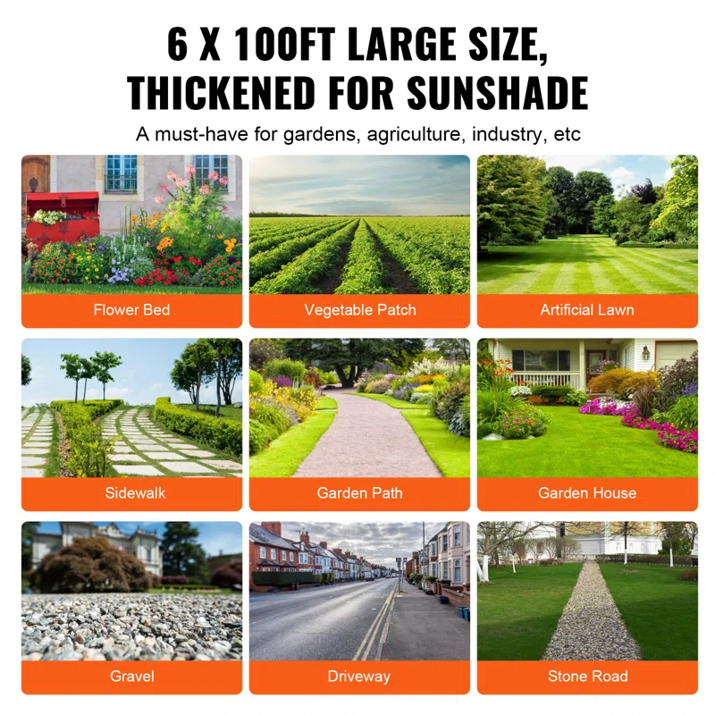 VEVOR VEVOR Landscape Fabric Garden Weed Barrier Driveway Fabric