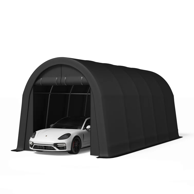 EROMMY Erommy 10 Ft. W x 20 Ft. D Galvanized Steel Portable Garage, Anti-Snow Carport, Storage Shed Canopy