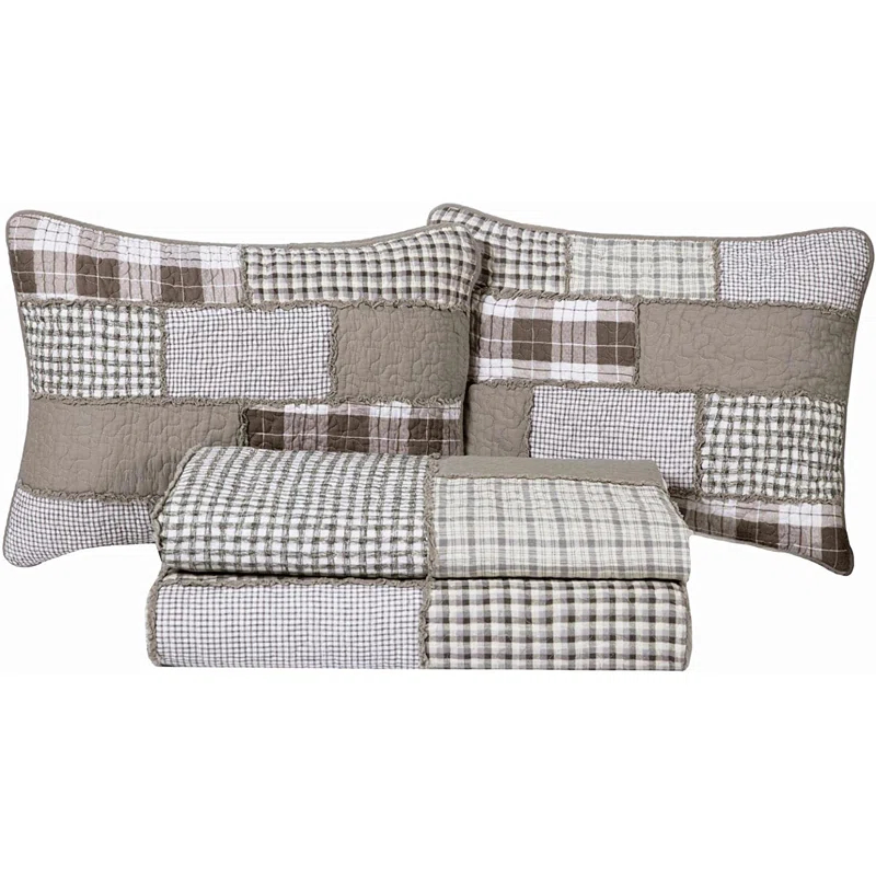 Chezmoi Collection Cotton Patchwork Quilt Set