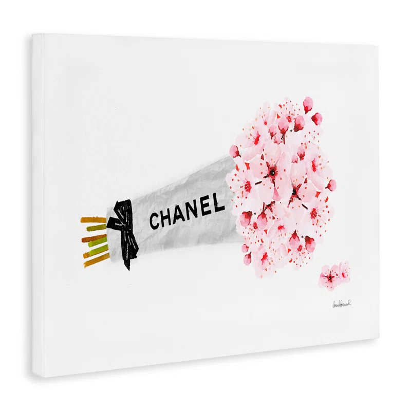 Stupell Industries Fashion Chanel Wrapped Cherry Blossoms by Amanda Greenwood - Graphic Art