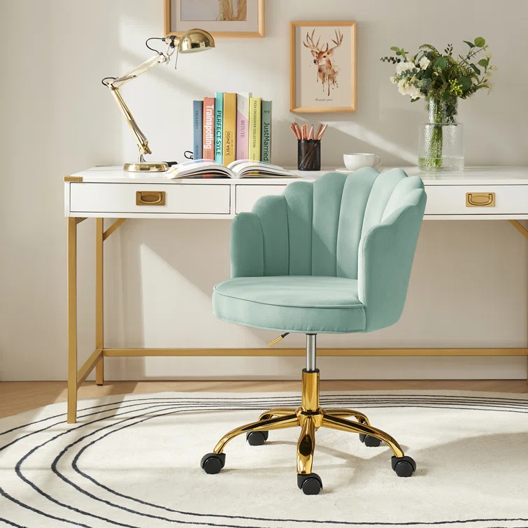 Etta Avenue™ Teen Belanda 23'' W Modern Velvet  Task Chair with Tufted Back