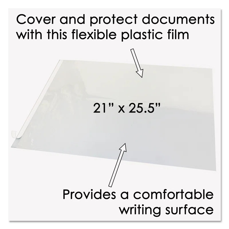 Artistic Products LLC Artistic Products Second Sight Clear Plastic Hinge Plastic Desk Pad