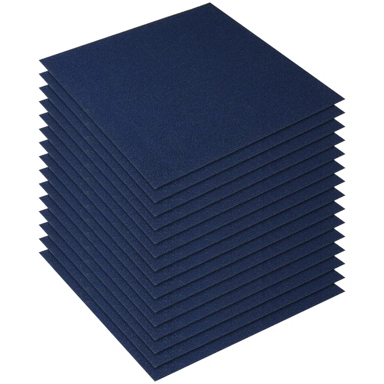 VEVOR 24'' W x 24'' L Level Cut And Loop Polyester Carpet Tile (Set of 15)