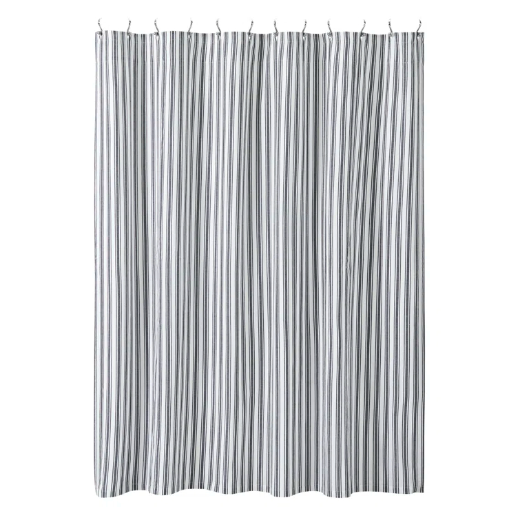 VHC Brands Sawyer Mill Cotton Striped Shower Curtain
