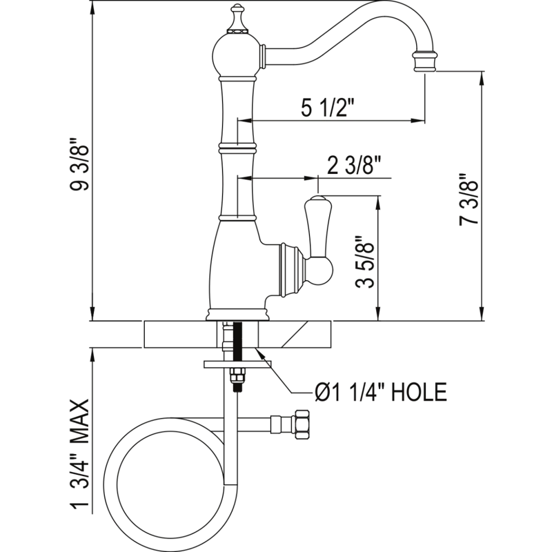 Perrin & Rowe U.1621L-PN-2 Edwardian Filter Kitchen Faucet
