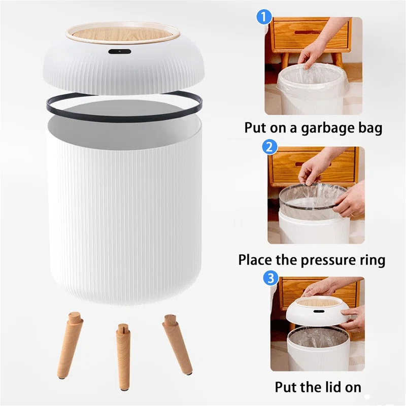 Motion Sensor Trash Can with Lid