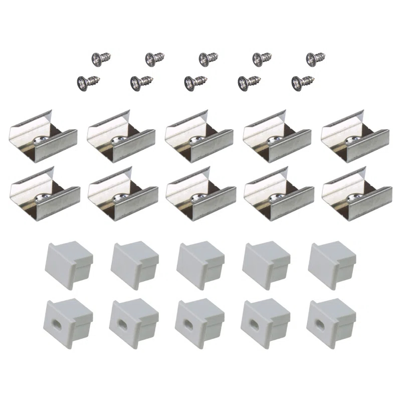 Armacost Lighting Accessory Packs for LED Tape Light Mounting Channels, Deep Surface, Grey 960004