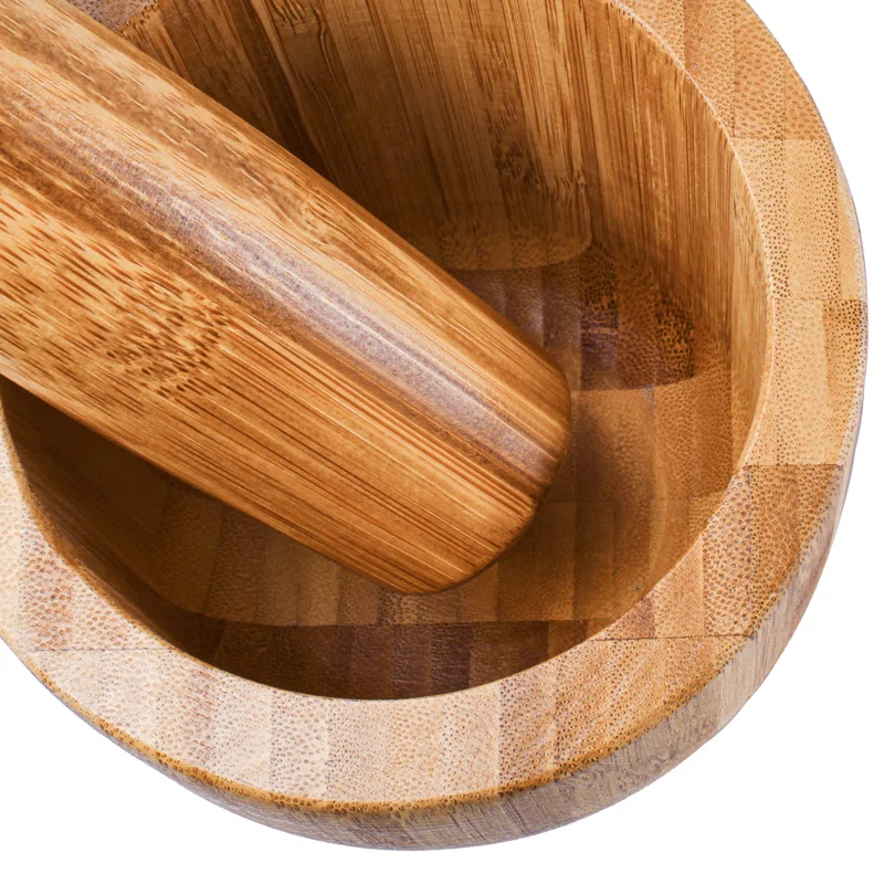 BergHOFF BergHOFF Bamboo 2 Piece Food Preparation Set with Garlic Bowl and Rolling Pin