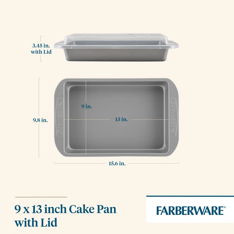 Farberware Nonstick Bakeware Muffin Cake and Lasagna Pan Set, 2-Piece