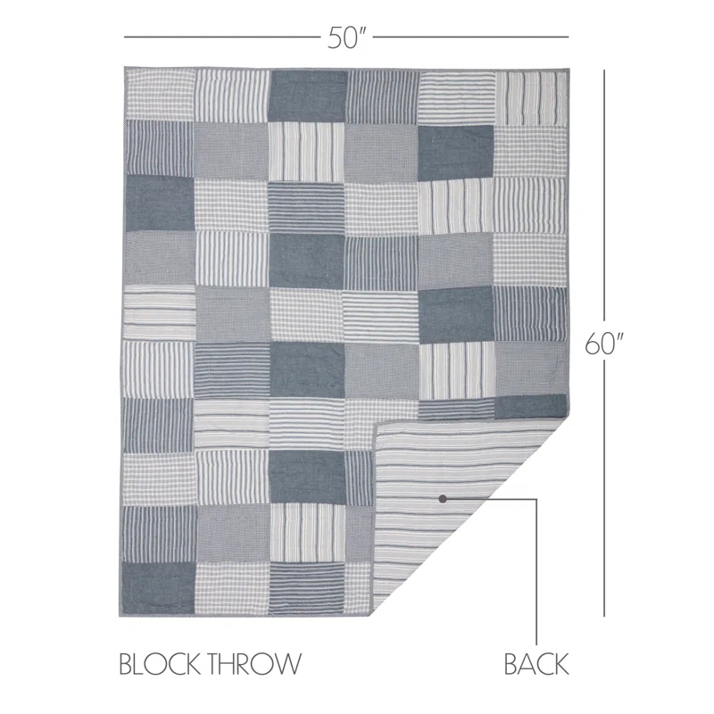 VHC Brands Sawyer Mill Handmade Throw Blanket