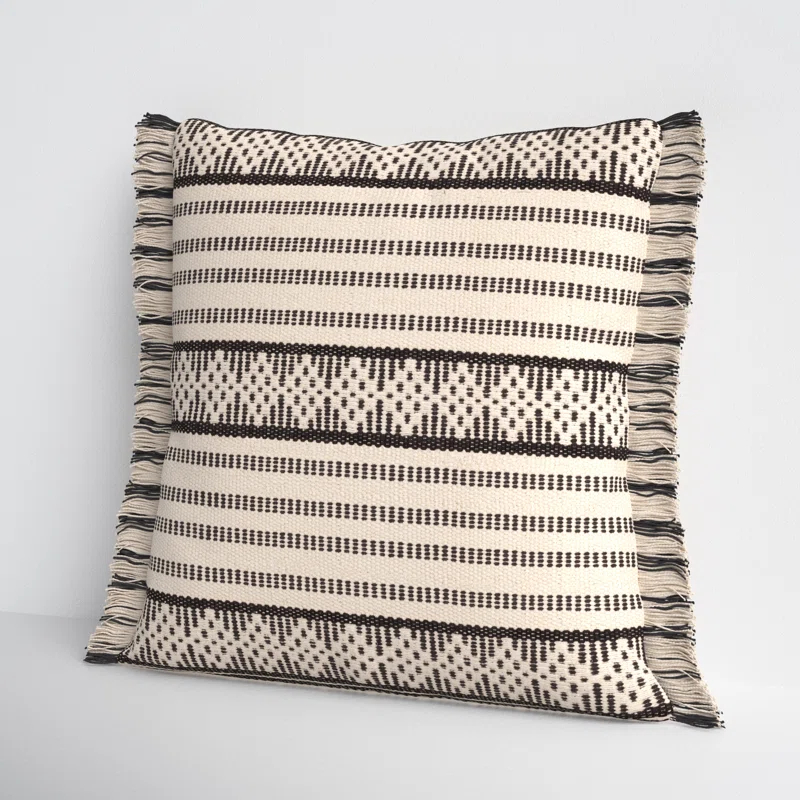 Joss & Main Joren Fringed Down Throw Pillow