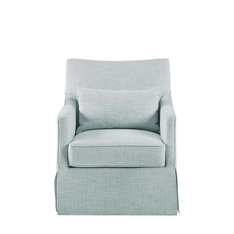 Martha Stewart London 360°Swivel Armchair with Lumbar Pillow