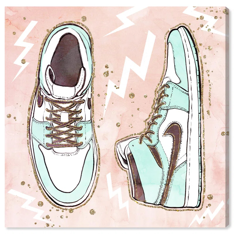 Wynwood Studio " Lightning Bolt Fashion Sneakers " by Oliver Gal