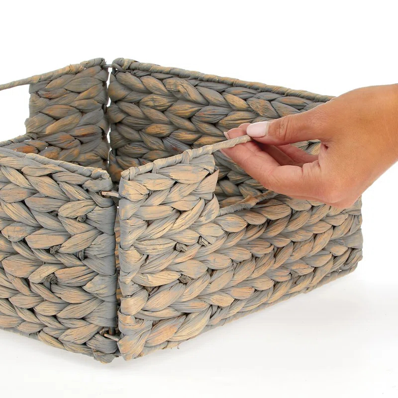 mDesign mDesign Woven Hyacinth Kitchen Storage Organizer Basket Bin
