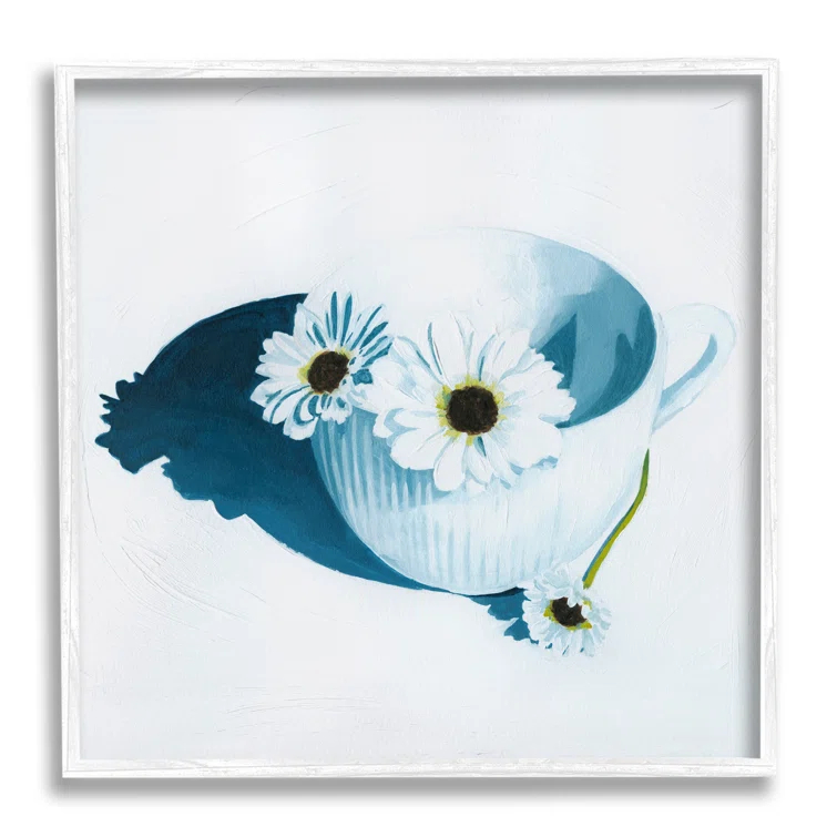 Stupell Industries " Daisies In Teacup Painting " Painting Print