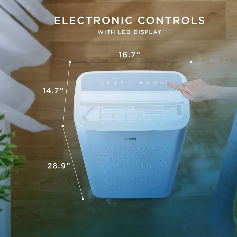 Commercial Cool Commercial Cool 6,350 BTU SACC/CEC Smart Portable Air Conditioner, 9,000 BTU ASHRAE 128, Blue