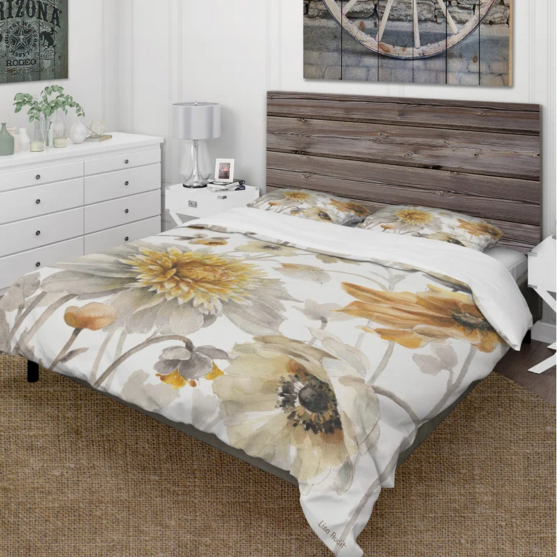 Design Art Farmhouse / Country No Floral Duvet Cover Set
