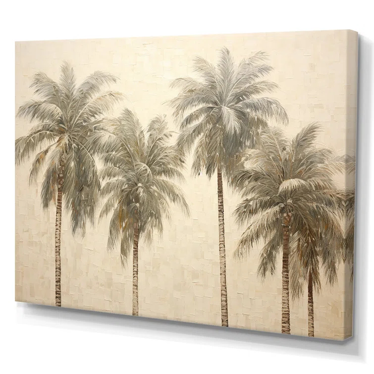 Design Art " Vintage Tropical Tranquility Palm Trees I "