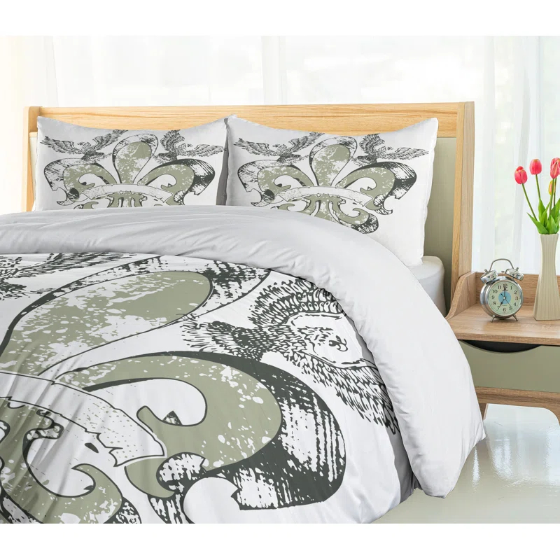 Ambesonne Modern & Contemporary Paisley Duvet Cover Set