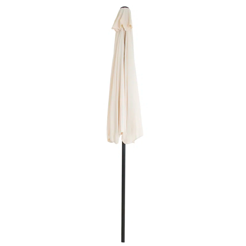 Pure Garden Summertime Umbrellas 3 Half Umbrella Outdoor Patio Shade - 9' Patio Umbrella with Easy Crank - Small Canopy for Balcony, Table, or Deck by Pure Garden