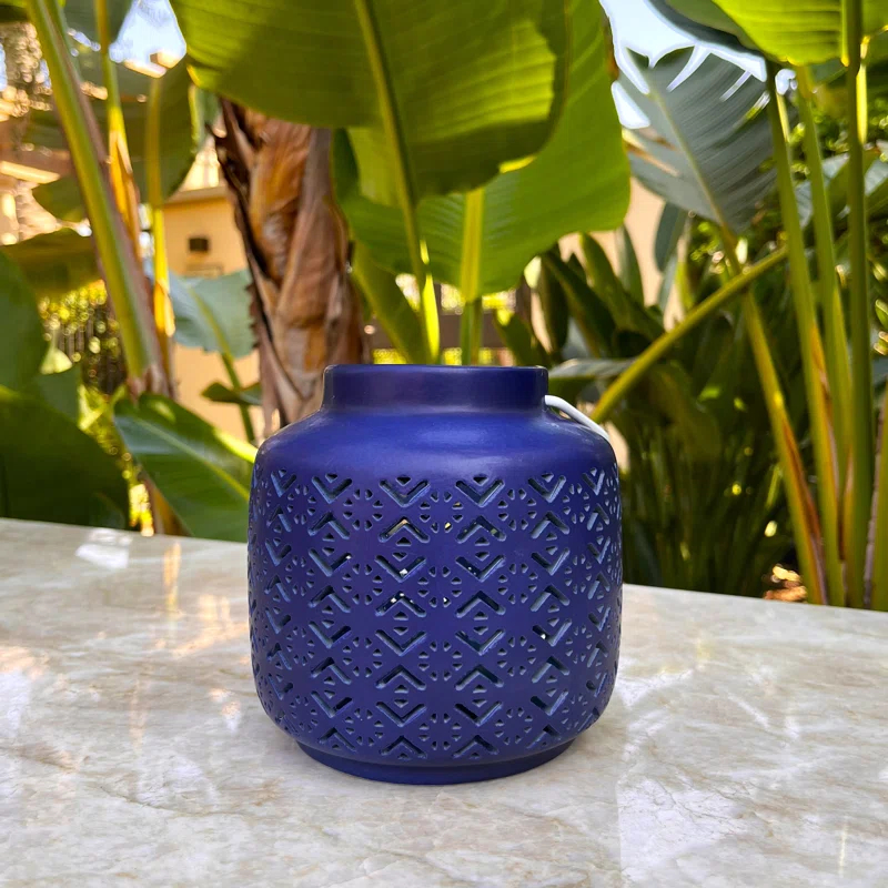 9.5'' H Concrete / Cement Tabletop Lantern