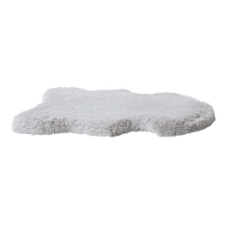Friends Forever Nala Puprug Faux Fur Orthopedic Dog Bed with Foam, Pup Faux Fur Rug with Removable Bed Cover