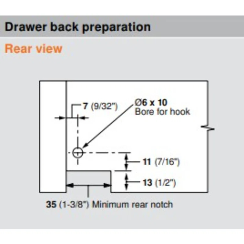 Blum TANDEM plus BLUMOTION 563H Undermount Drawer Slide Blum Fits 1/2" to 5/8" Drawer Thickness (Front Clips and Screws NOT Included)