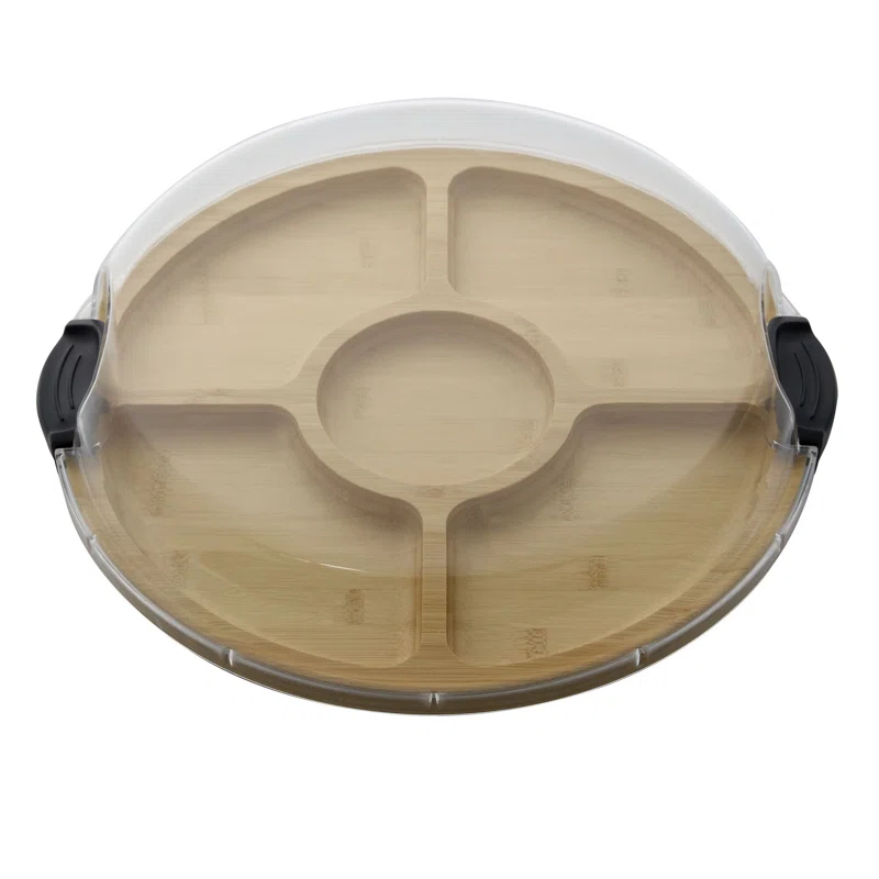 Farberware Farberware Build-A-Board 11 x 14 in. Bamboo Charcuterie Board With Locking Lid