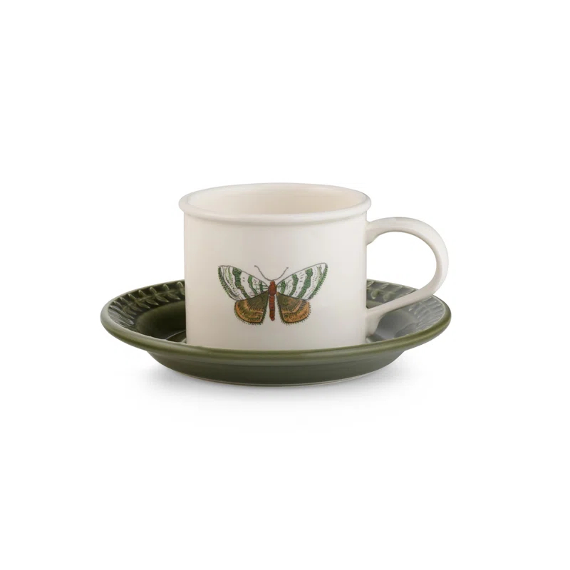 Portmeirion Portmeirion Botanic Garden Harmony Papilio Emerld Brkfst C&S Emb 9Oz Emerald