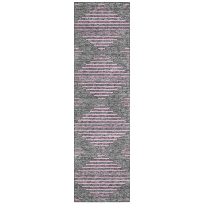 Machine Washable Indoor/Outdoor Chayden ACN1017 Gray Rug