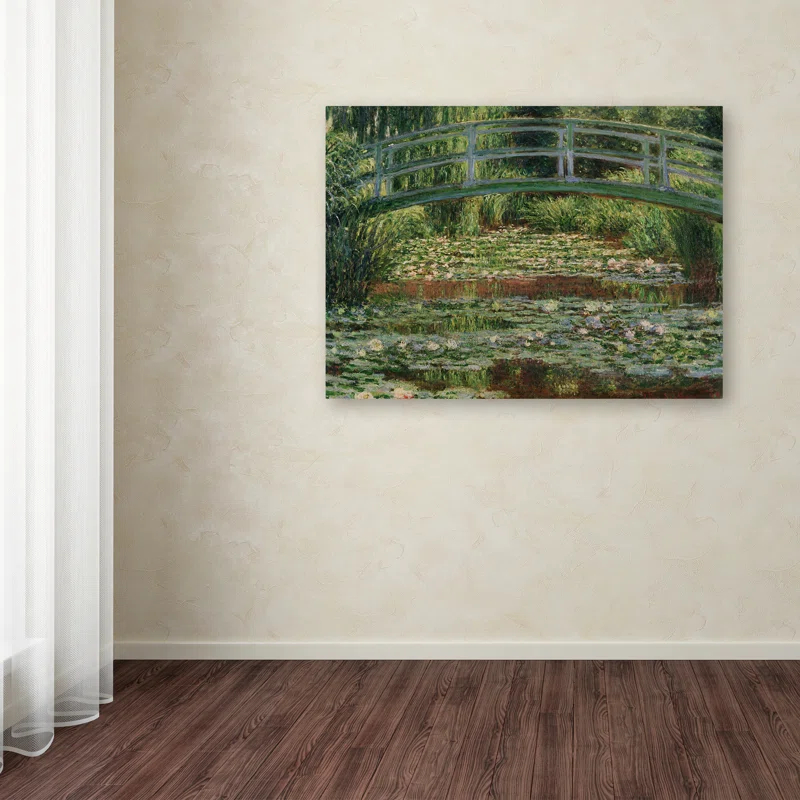 Vault W Artwork "The Japanese Footbridge 1899" by Claude Monet Painting Print on Wrapped Canvas