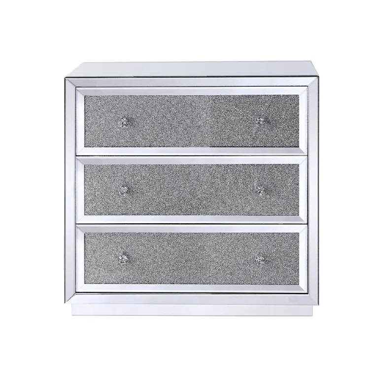 Everly Quinn Eargle Glass Floor Shelf 3 - Drawer End Table with Storage | Wayfair