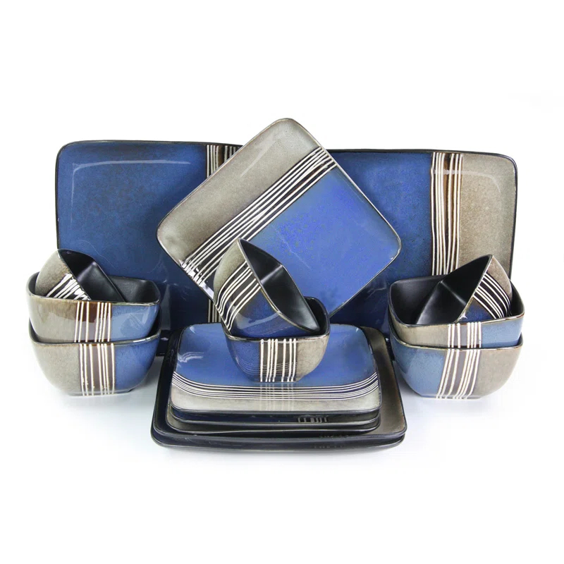 Winston Porter Garley 16 Piece Stoneware Dinnerware Set - Service for 4