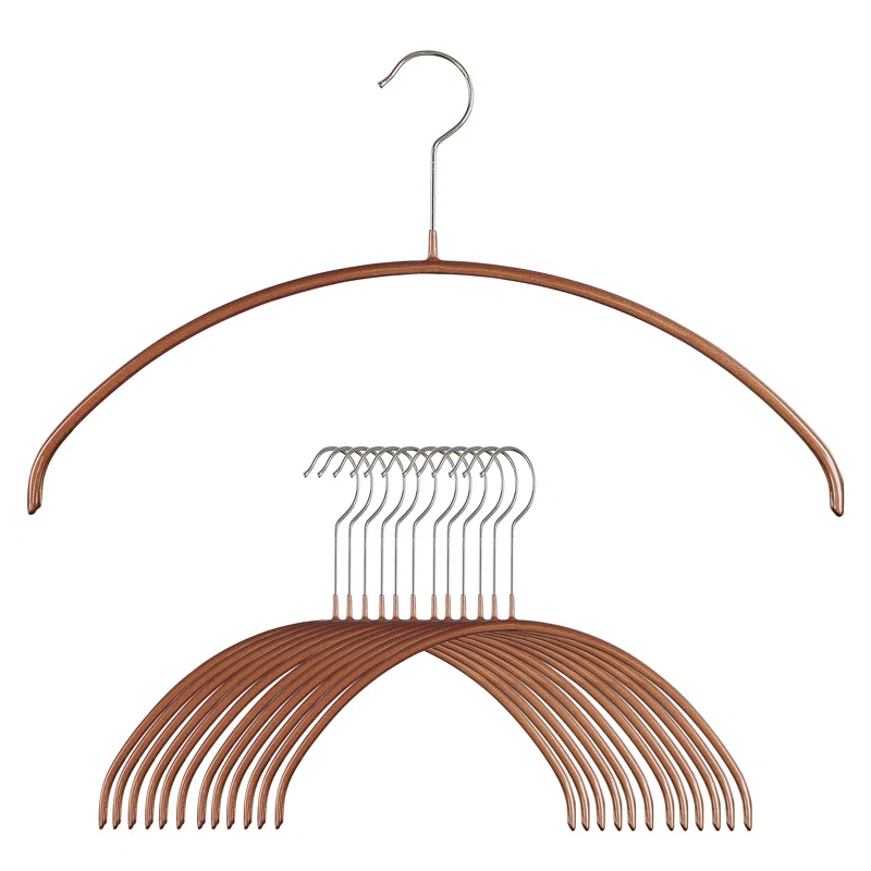 Mawa Metal Non-Slip Standard Hanger for Dress/Shirt/Sweater (Set of 10)