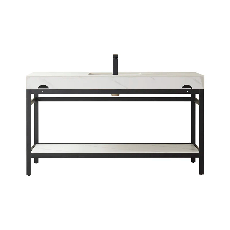 Vinnova 60'' Single Bathroom Vanity with Stone Top