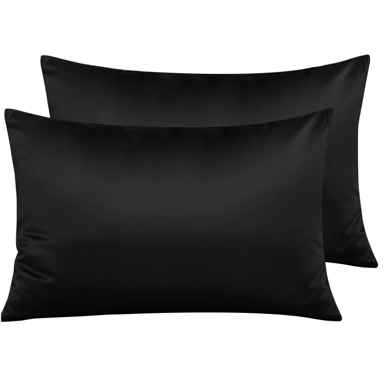 NTBAY Satin Pillow Cases, Zippered Pillowcases for Hair and Skin - NTBAY (Set of 2)