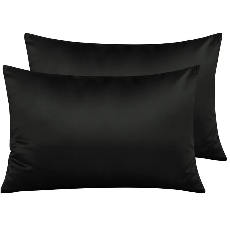 NTBAY Satin Pillow Cases, Zippered Pillowcases for Hair and Skin - NTBAY (Set of 2)