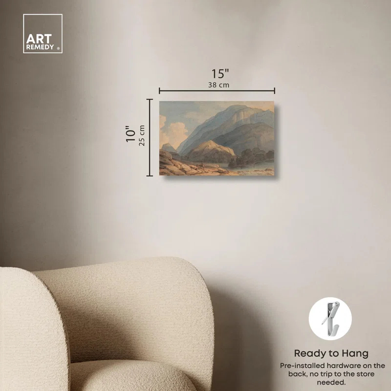 Art Remedy Entrance into Borrowdale Canvas Vintage Landscape Art by Art Remedy