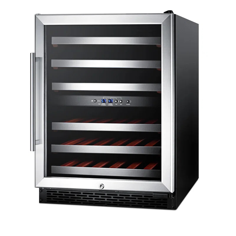 Summit Appliance Summit Appliance Dual Zone 23.63'' 46 Bottle Wine Refrigerator with Reversible Door