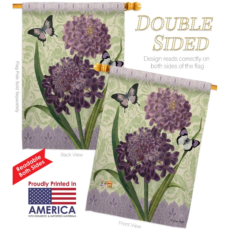Breeze Decor Double Sided 40'' H x 28'' W Polyester Flag Set