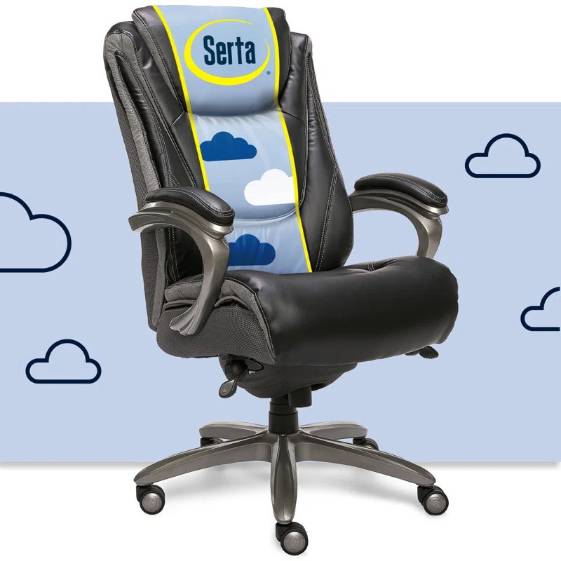 Serta Serta Baxter Big and Tall Smart Layers Executive Office Chair with Layered Body Pillows