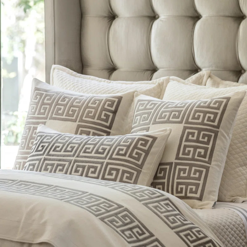 Lili Alessandra Guy Geometric Feather Throw Pillow