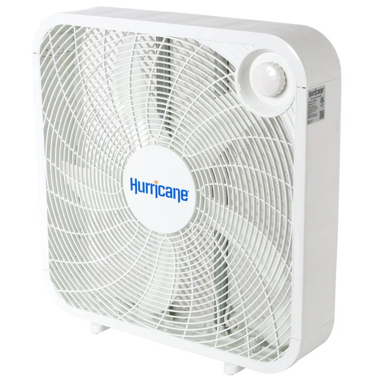 Hurricane Hurricane 20" Classic Series Floor Box Fan with 3 Speed Settings, 2 Pack, White (Set of 2)