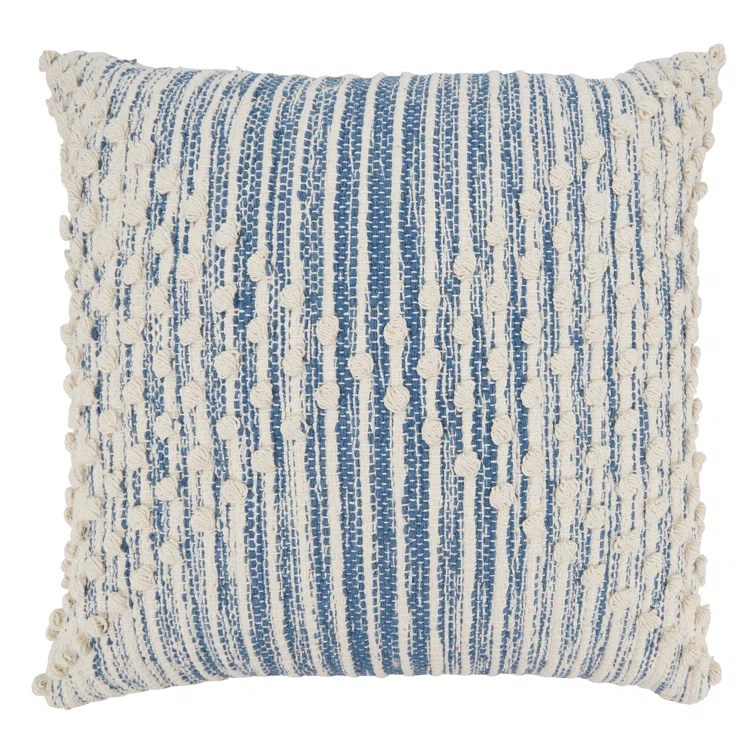 Saro Kavya Collection Striped Cotton Pillow Cover
